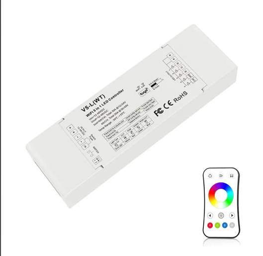 New 5 Channel Led Controller ECHO 5 in 1 Dimmer ZigBee-RF Converter Push Dim Smart DC12-48V V5-L(WT) Zigbee LED Controller Tuya