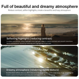 Filtre d'objectif de caméra souple à brume noire de 49 à 82mm d'usine OEM 1/2 1/4 1/8 Filtre de diffusion en verre - Product Image 5