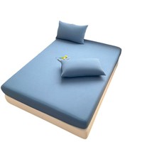 Drap-housse en coton lavé uni, ultra doux, infroissable, élastique et anti-déchirure, 600 fils, pour la maison, vente en gros sur mesure