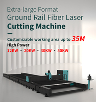 Machine de découpe laser CNC à fibre optique sur rail, haute précision, 12KW 20KW 30KW 50KW, refroidie par eau, haute vitesse, pour le traitement des métaux par IA