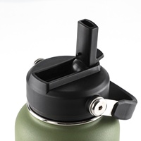 Termo de vacío con doble aislamiento, con tapa de mango de metal, calidad de agitador de hielo, 18oz/24oz/32oz/40oz/64oz, novedad