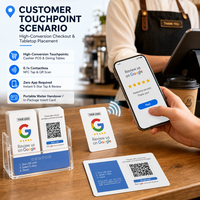 Carte de visite programmable étanche NFC RFID avec code QR 13,56 MHz pour paiement de membre et utilisation hôtelière