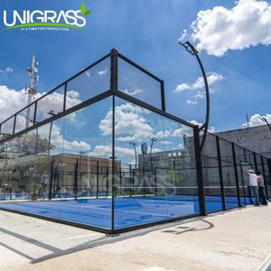 Cancha de tenis de Pádel personalizada, proveedor de cancha de tenis de Pádel panorámica para interiores, cancha de Pádel de césped artificial - Product Image 5