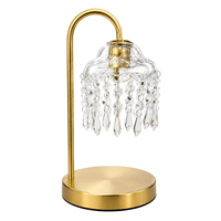 Luxe Valentijnscadeau Slimme Kristallen Kaarsenwarmer Lamp met Timer voor Vrouwen Kerst Herfst Huisdecoratie