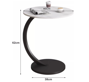 <span class=keywords><strong>Table</strong></span> Moderne en Forme de C pour Canapé, avec Cadre Métallique pour Toute Pièce, Chambre à Coucher - Product Image 2