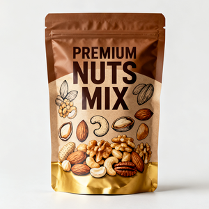 Bolsa de Mylar con Cierre, Personalizada, Impresa, de Grado Alimenticio, Laminada, Termosellada, de Alta Barrera, para Alimentos como Miel y <span class=keywords><strong>Almendras</strong></span> <span class=keywords><strong>Tostadas</strong></span> - Product Image 2