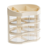 Boîte de rangement cosmétique en plastique GREENSIDE, type tiroir de bureau, style moderne minimaliste, support pour soins de la peau, grande capacité pour coiffeuse