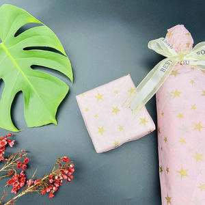 금박 스타티슈 종이 선물 포장 종이 대량 맞춤형 티슈 종이 로고 재활용 선물 포장 - Product Image 4