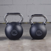 Kettlebells de compétition Power Tiger Steel avec poignée chromée, revêtement en caoutchouc, durables et écologiques