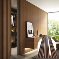 Dernier design écologique, panneau mural décoratif en bois rainuré WPC moderne et imperméable pour la chambre à coucher et le salon