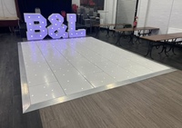 ANYCASE Piste de danse LED acrylique Starlit certifiée CE pour décoration de mariage, scène, fête, événement, location