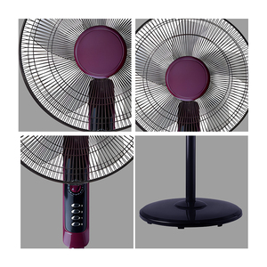 <span class=keywords><strong>Ventilateur</strong></span> sur pied oscillant silencieux avec base robuste, <span class=keywords><strong>ventilateur</strong></span> sur pied noir et rouge pour cuisine, appartement, location - Product Image 2