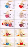 Breloques de sac Couronne pour Femme, Décoration Entièrement Strassée, Style Luxe, Porte-clés Strass, Cadeaux, Porte-clés Cœur