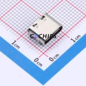 TYPE-611-T3 USB Connector SMD Connector ( Connector Type: Type-C )( Gender: Female )( Mounting Type: Horizontal Mount ) - Product Image 1