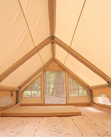 Tente de Glamping Gonflable Portable Quatre Saisons Imperméable pour 3-4 Personnes avec Pompe Manuelle en Tissu Oxford – Vente en Gros