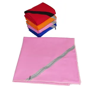 Snel Droog Non Slip Hot Yoga Handdoek Met Corner Pocket Silicon Dots Custom Gedrukt Groothandel Sport Microfiber Yoga Mat Handdoek