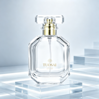 Flacon de parfum de luxe en verre de 100 ml avec pulvérisateur à pompe à surface plate sérigraphiée et diffuseur à bâtonnets – Offre Spéciale