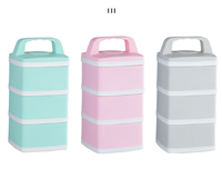 Stapelbare Tragbare Edelstahl-Lebensmittelbehälter Quadratische Form Mehrschichtig Große Kapazität Isolierte Bento-Lunchbox