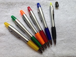 Bolpoin Plastik Logo <span class=keywords><strong>2</strong></span> In 1 OEM dengan Pena Stabilo untuk Promosi - Product Image 5