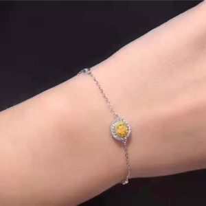 SGARIT personalizzato monili di disegno semplice 0.13-0.17ct VS naturale giallo Braccialetto di diamanti in 9k 14k 18k 22k <span class=keywords><strong>24k</strong></span> Gioielli In <span class=keywords><strong>Oro</strong></span> - Product Image 6