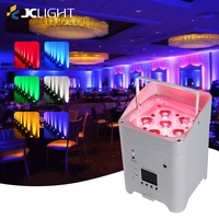 Projecteurs LED à batterie JCLIGHT 6x18w, éclairage de scène pour mariage, contrôle DMX, 6 en 1, sans fil