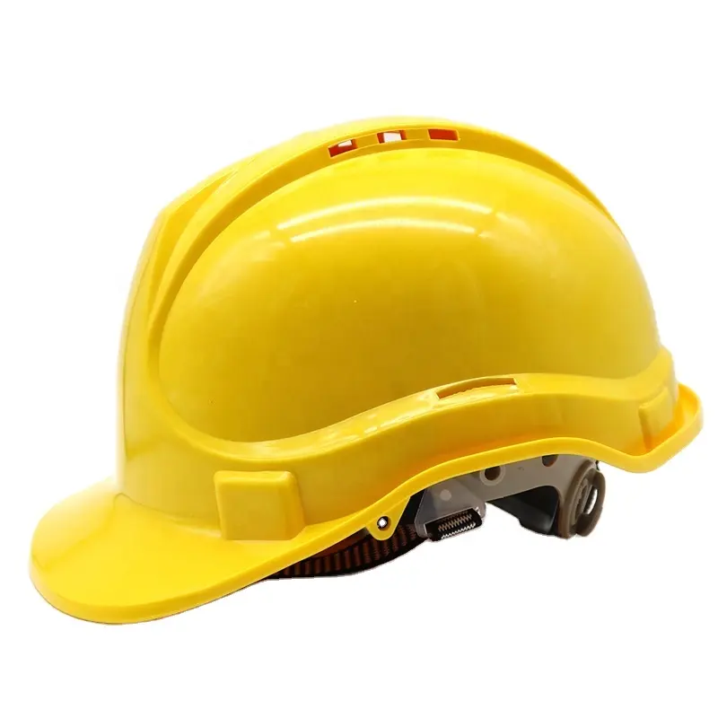 YY-102エンジニアリング建設安全ヘルメットCE en397証明書ヘルメット黄色の産業用格安作業ヘルメット