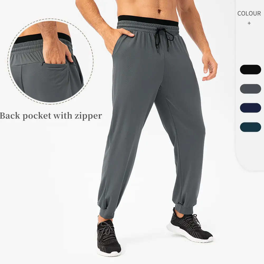 Großhandel hochwertige Lulu Herren locker sitzende Hose mit hoher Taille Jogging elastische schnell trocknende Sport Freizeit hose