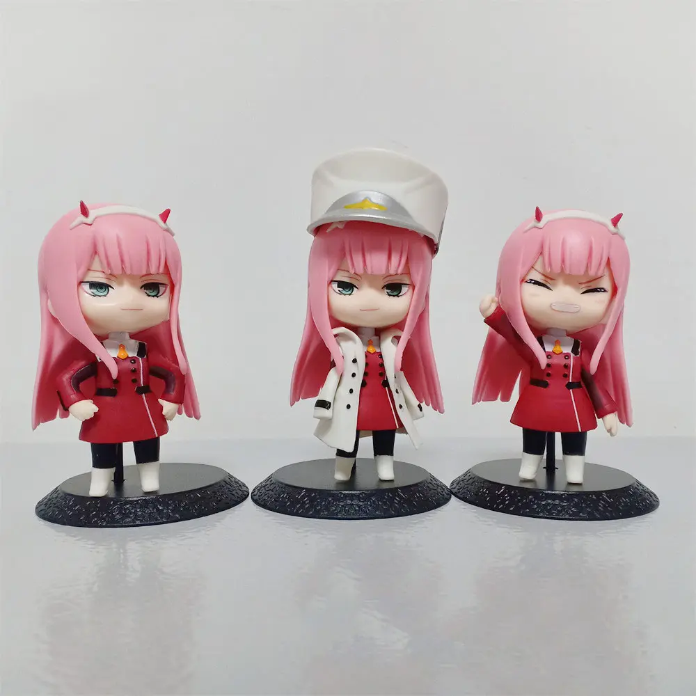 Figuras de 3 Stück Pvc-Spielzeugset Zero Two 02 DARLING in den FRANXX Anime-Actionfiguren