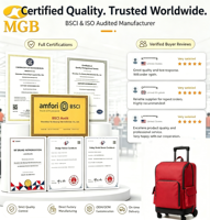 Tas Travel 20'' dengan Pegangan Lebar, Koper Kapasitas Besar, Tas Kulit PU Custom Modern, Tas Bawaan Naik Pesawat dan Check-in