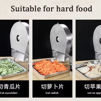 Mesin Pemotong Sayuran Stainless Steel SUS304 Pemotong Keripik Kentang Elektrik Komersial untuk Bengkel Makanan