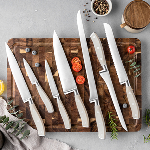 Grandsharp Kim Loại Nhà Bếp đầu bếp dao đặt carbon cao thép không gỉ Dao bộ bánh mì cắt gọt phi lê dao ABS xử lý - Product Image 4