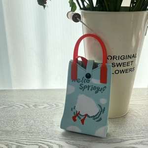 2025 Wovem Crochet Flower Woven Knit Tote Bolso Mini Crossbody Beach Phone Bag Cierre abierto Poliéster Moda de verano para niñas - Product Image 3