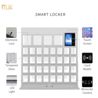 Casier à colis intelligent avec serrure électronique, système d'exploitation Android Windows, structure assemblée, 18 compartiments pour un stockage sécurisé