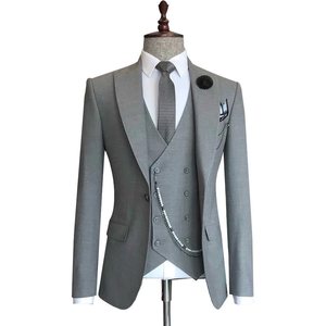 (Giacca + pantaloni + <span class=keywords><strong>cravatta</strong></span> + gilet) nuovo stile Groomsmen scialle bavero <span class=keywords><strong>smoking</strong></span> da sposo rosso/bianco/nero abiti da uomo matrimonio Best Man Blazer - Product Image 4
