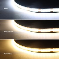 Bande LED COB flexible à découpe libre, éclairage sans soudure, 24V 5m |   Lumière LED USB à haute luminosité, synchronisation musicale, garantie 5 ans, facile à découper