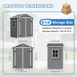 <span class=keywords><strong>Abri</strong></span> <span class=keywords><strong>de</strong></span> <span class=keywords><strong>jardin</strong></span> extérieur étanche 8*6FT avec plancher, idéal <span class=keywords><strong>pour</strong></span> l'extérieur et le <span class=keywords><strong>jardin</strong></span>. - Product Image 4