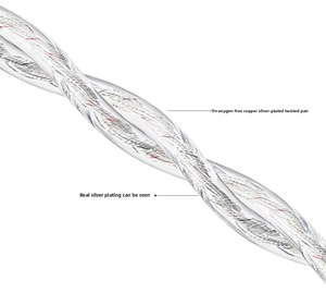 Auricolari In-Ear 3D HiFi da 10mm con Cancellazione del Rumore, Cavo in Gel di Silicone Placcato Argento da 1,2m - Product Image 5