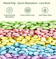 Litière pour chat en papier de pâte de bois blanc, absorption rapide, faible teneur en poussière, fibres de papier douces de qualité alimentaire, désodorisante, jetable aux toilettes, 2 kg, 5 secondes