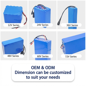 JieYo Maßgefertigter 12V 24V 36V <span class=keywords><strong>48V</strong></span> 72V Lithium-Akku 20Ah 25Ah 30Ah 35Ah 40Ah 45Ah 800 Zyklen für E-Bikes - Product Image 4