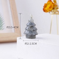 Sculptures d'arbre de Noël en agate de cristal gravées en gros pour la décoration intérieure, style vintage, toutes occasions