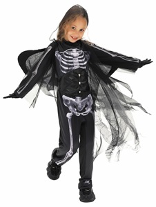 2025 nueva llegada niños medianoche Cuervo caído Ángel oscuro Halloween disfraz niña Tween Ángel DE LA MUERTE disfraz - Product Image 3
