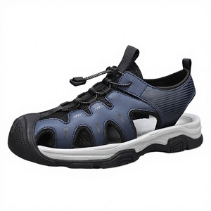 Factory Supply OEM Breathable Anti-Slippery Men's <b>Closed</b> <b>Toe</b> Outdoor Adjustable Rubber Outsole Flat <b>Sandals</b> Summer - Product Image 3