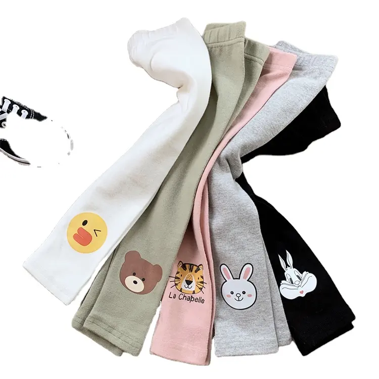 Children's and girls' leggings wholesale cute children's stretch pants pure cotton pants