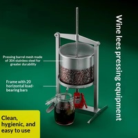 Roestvrijstalen hydraulische fruitpers Alcohol Alcohol Condition Blueberry Press Machine Sapcentrifuge Druivenwijnextractie