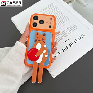 <span class=keywords><strong>Coque</strong></span> <span class=keywords><strong>de</strong></span> <span class=keywords><strong>téléphone</strong></span> souple avec motif animal mignon, support pliable en forme d'animal à longues pattes et grande fenêtre pour objectif, pour iPhone 13-17 - Product Image 4