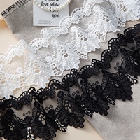 Dentelle en maille cachée à double bord ondulé de 11,5 cm pour robe de mariée, robe de soirée, jupe, lingerie, artisanat de couture - Vente en gros