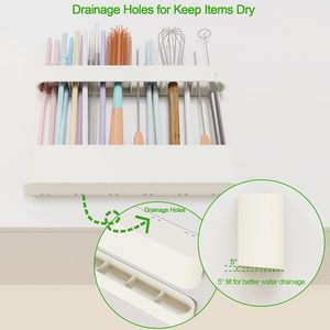 Straw Holder for Cabinet Door Silicone Straw Organizer for Cabinet Door <b>Kitchen</b> Cabinet Organizer Reusable Straws Dispenser - Product Image 3