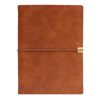 Agenda Vintage A5, Cuaderno de Hojas Sueltas en Cuero con Correa, Bloc de Notas A6, Estilo Impreso, Artículos Culturales