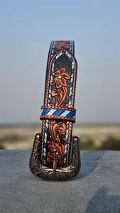 Ceinture en cuir Western sur mesure avec gravure complexe et boucle robuste pour l'usure du ranch - Product Image 2