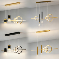Luminaire Suspendu Plafonnier LED Circulaire Minimaliste Nordique pour Restaurant, Salle à Manger et Décoration Intérieure